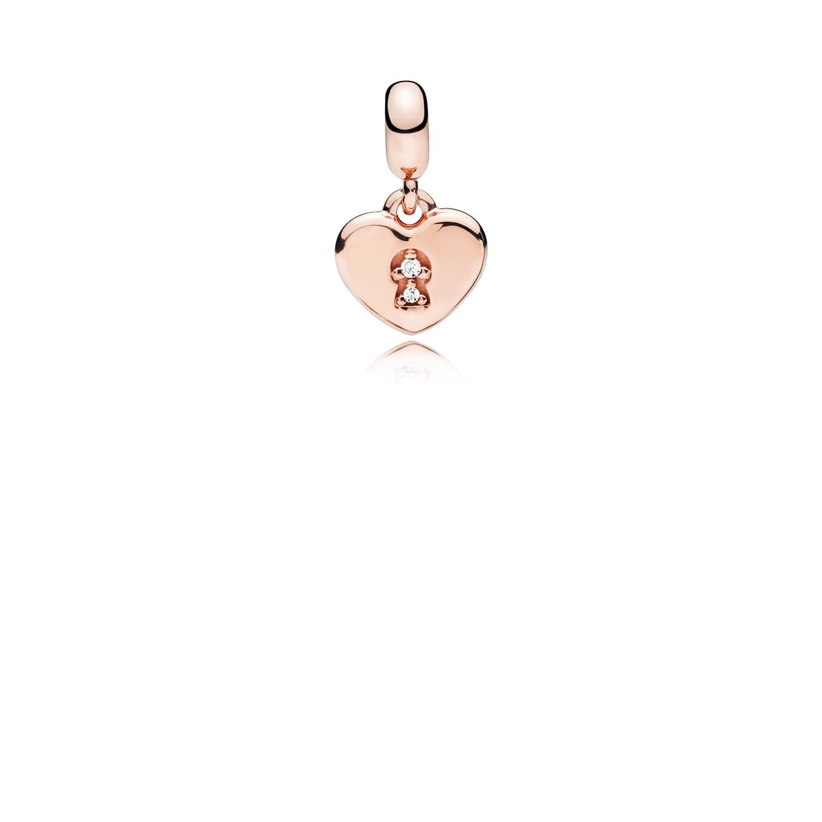 Key Hole Heart Essence Collection Dangle in Pandora Rose