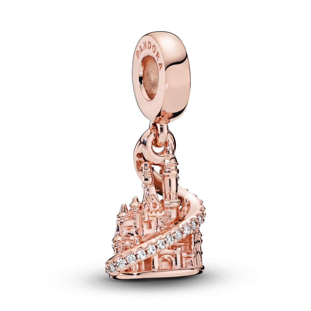 Disney Sparkling Shanghai Disney Resort Castle Dangle Charm