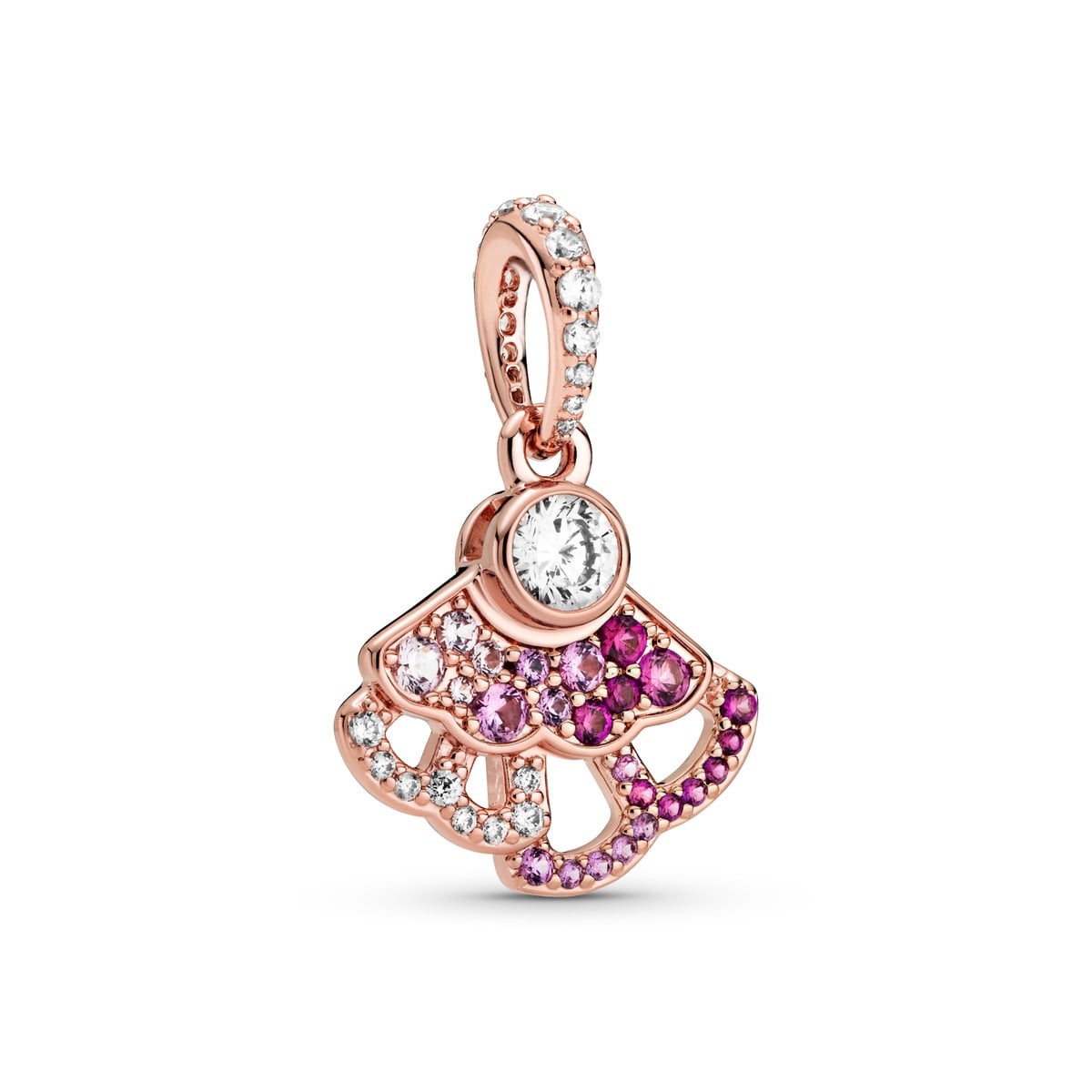 Pink Fan Dangle Charm