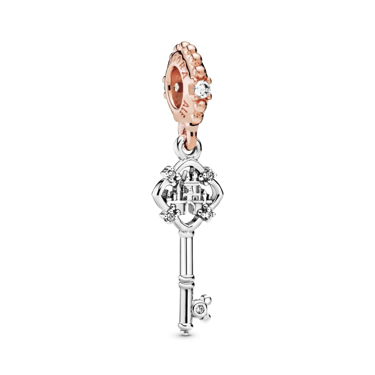 Disney Parks Key and Pandora Rose Dangle Charm