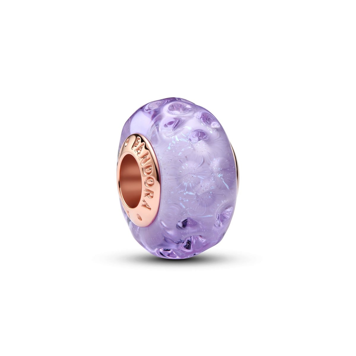Wavy Lavender Murano Glass Charm