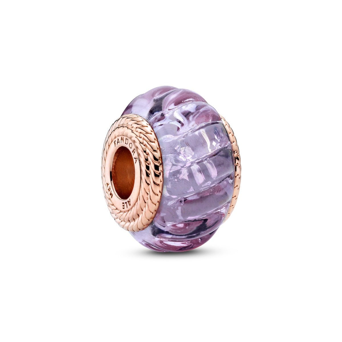 Wavy Purple Murano Glass Charm