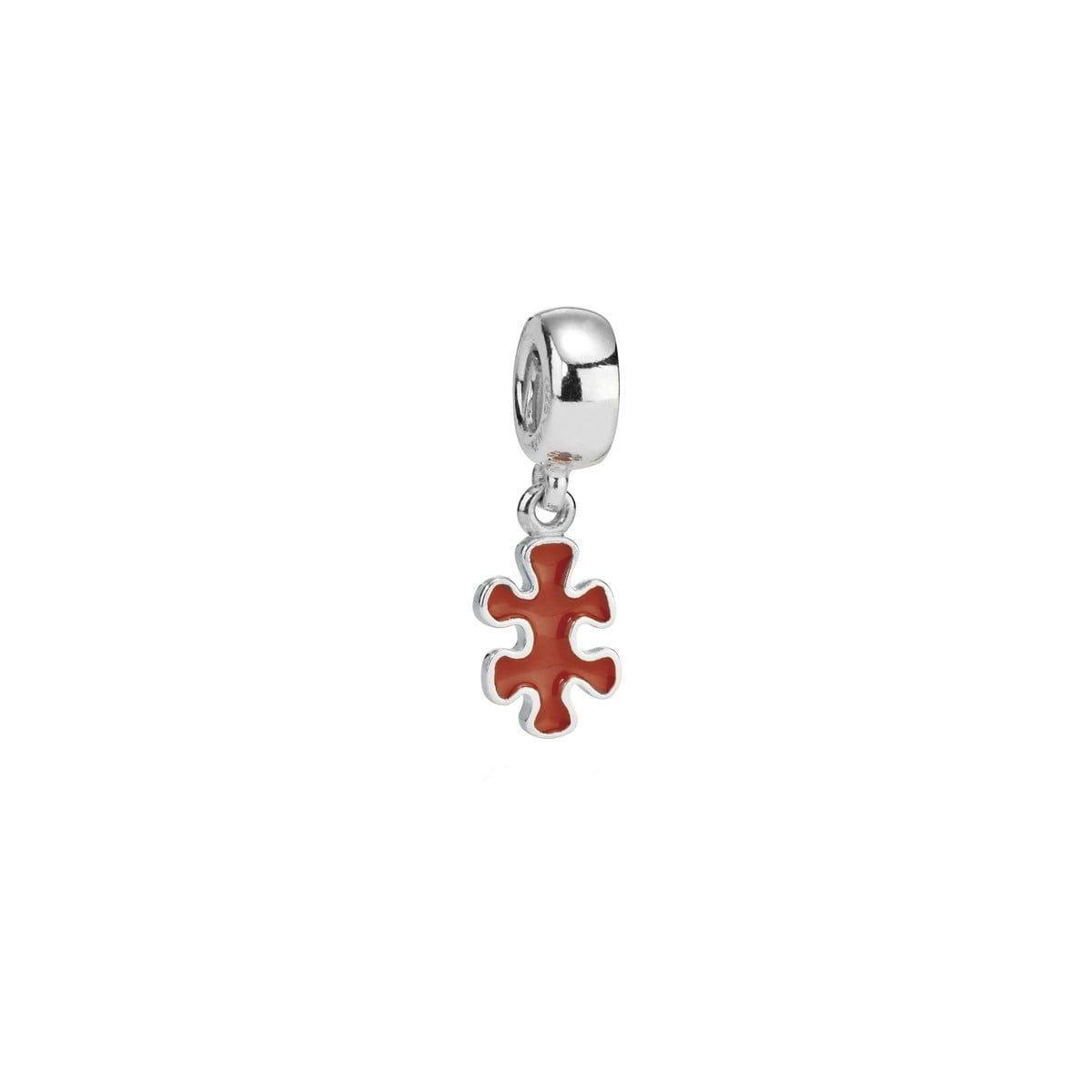 Charm, Sterling Silver, Enamel