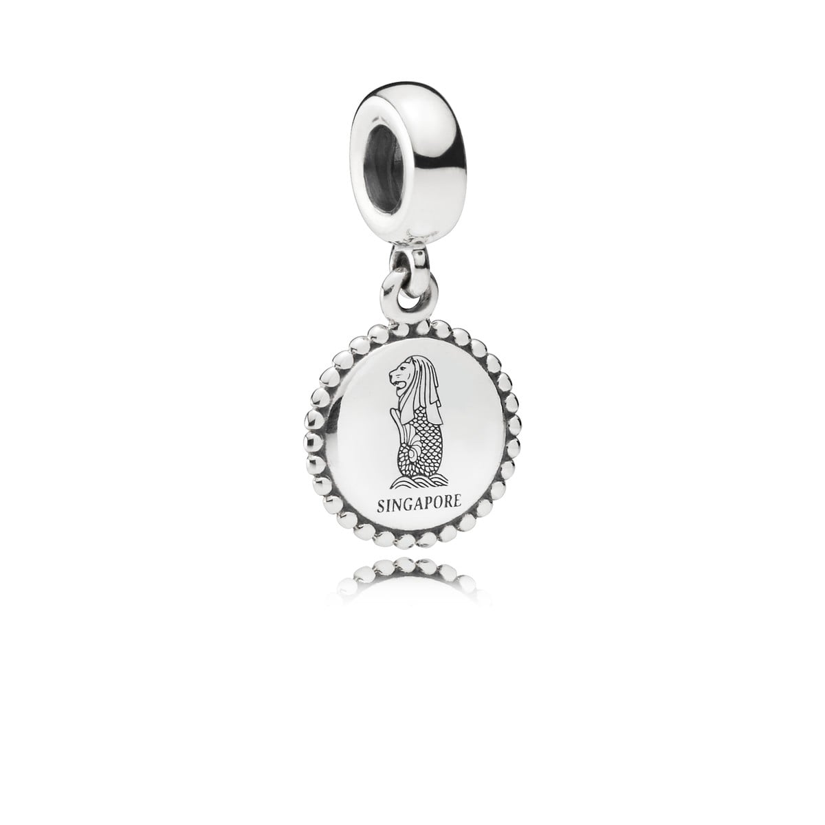 Merlion Silver Dangle Charm