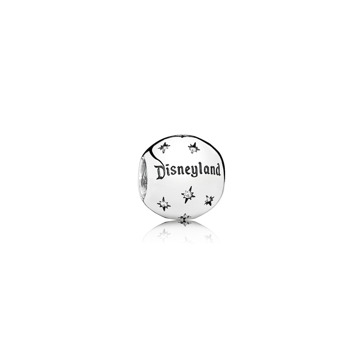 Disneyland Silver Charm with Cubic Zirconia