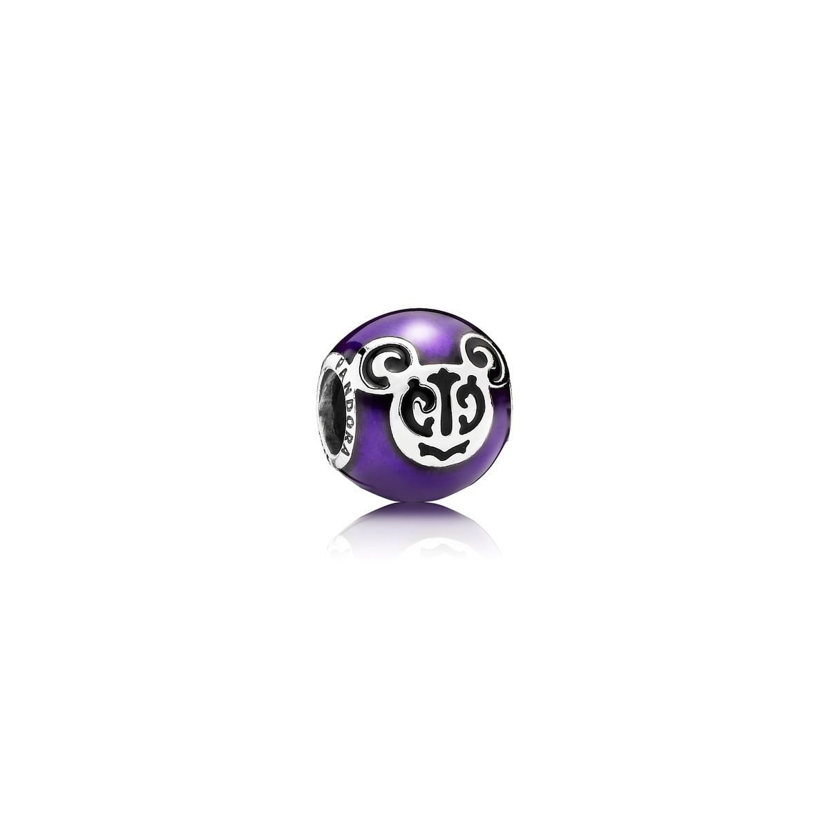 Disney Mickey Silver Charm with Purple Enamel