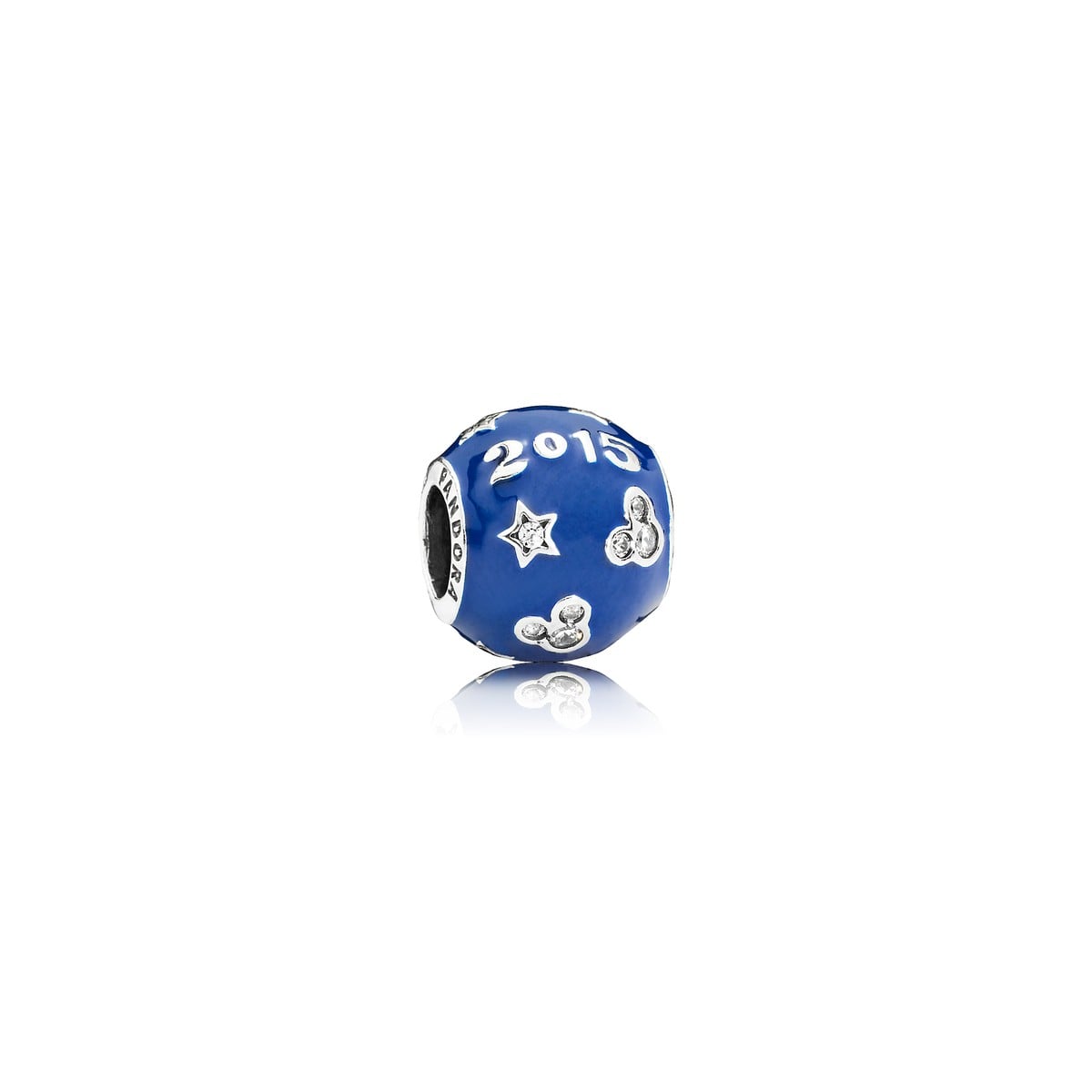 Disney 2015 Silver Charm with Cubic Zirconia and Blue Enamel