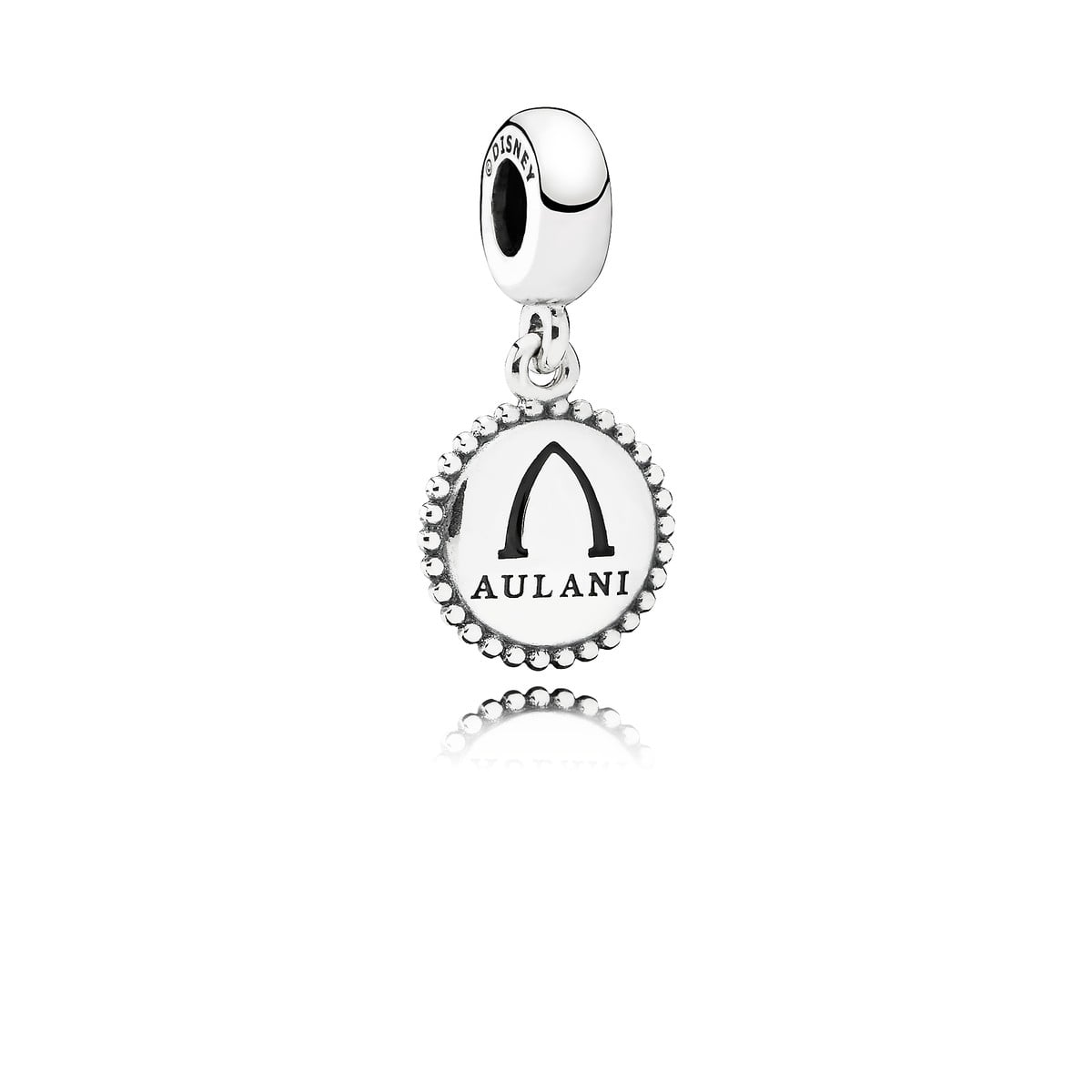 Disney Aulani Resort Silver Dangle Charm with Black Enamel