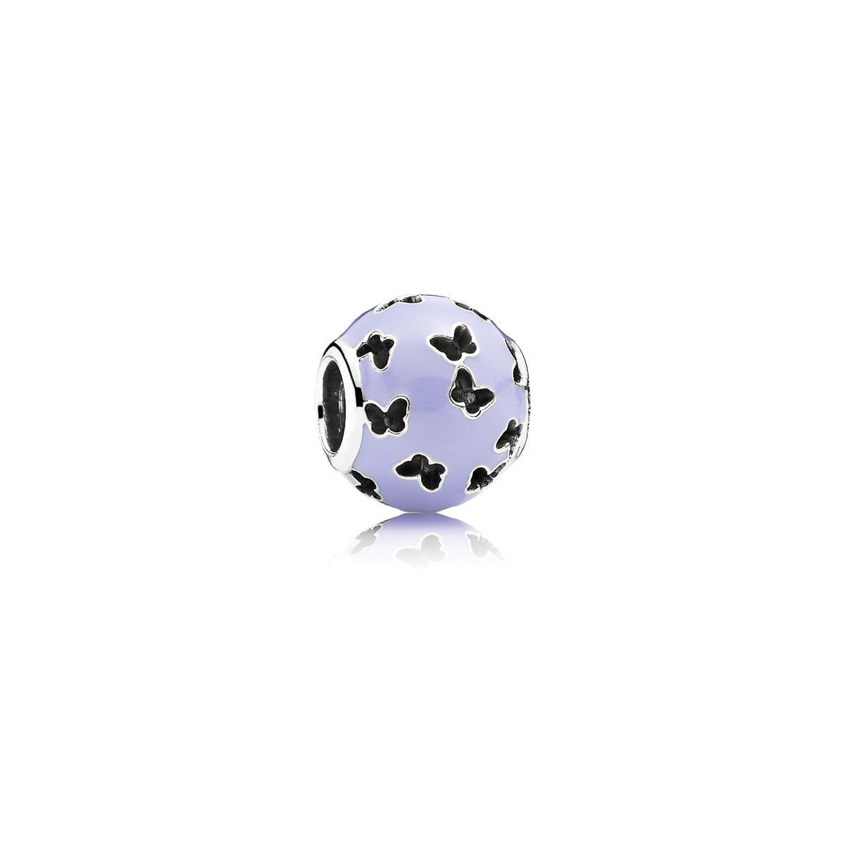 Lavender Fluttering Butterflies Charm