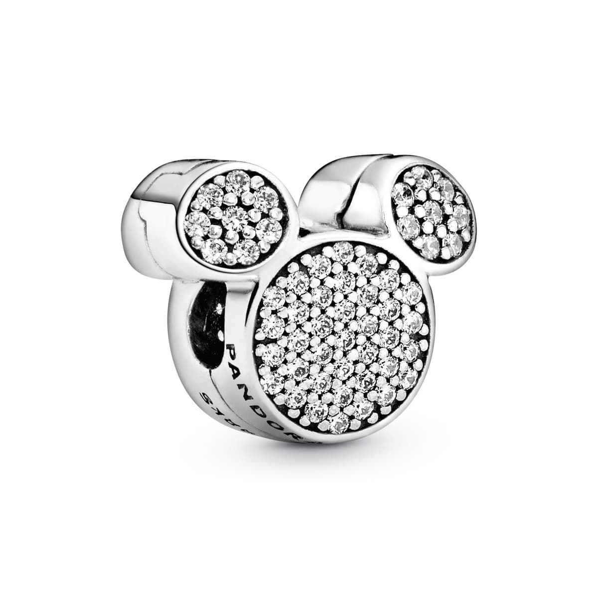Pandora Disney Mickey Mouse Ears Pave Clip Charm 791931CZ 791931 — Foto 1 von 1