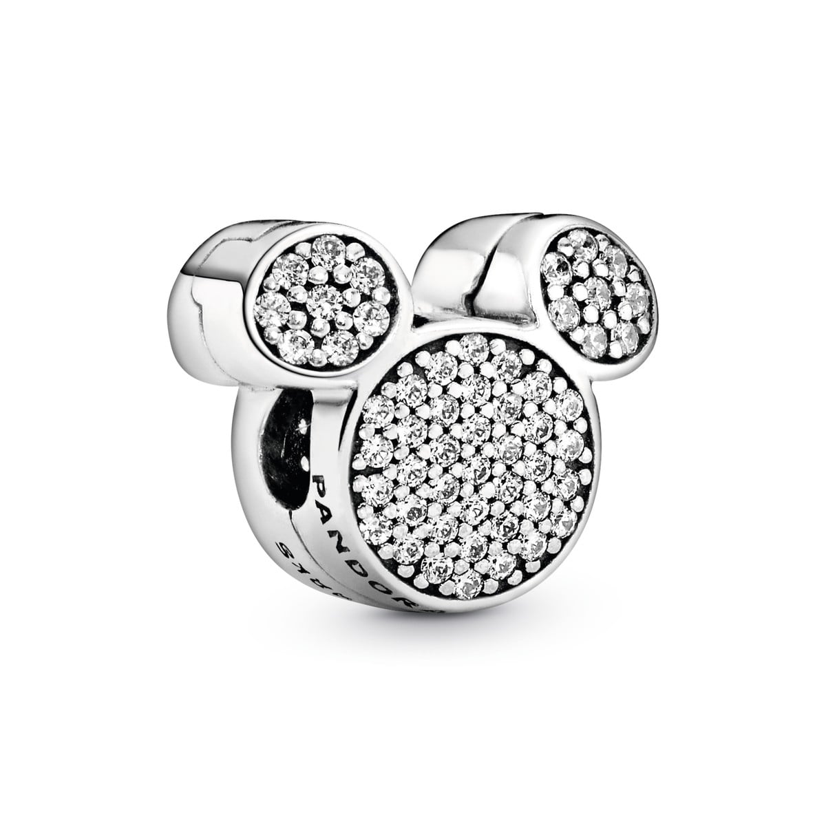 Disney Mickey Mouse Ears Pave Clip Charm