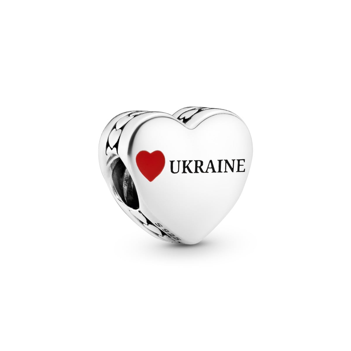 Ukraine Heart Charm