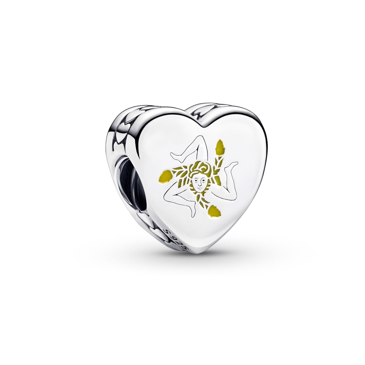 Sicily Heart Trinacria Charm