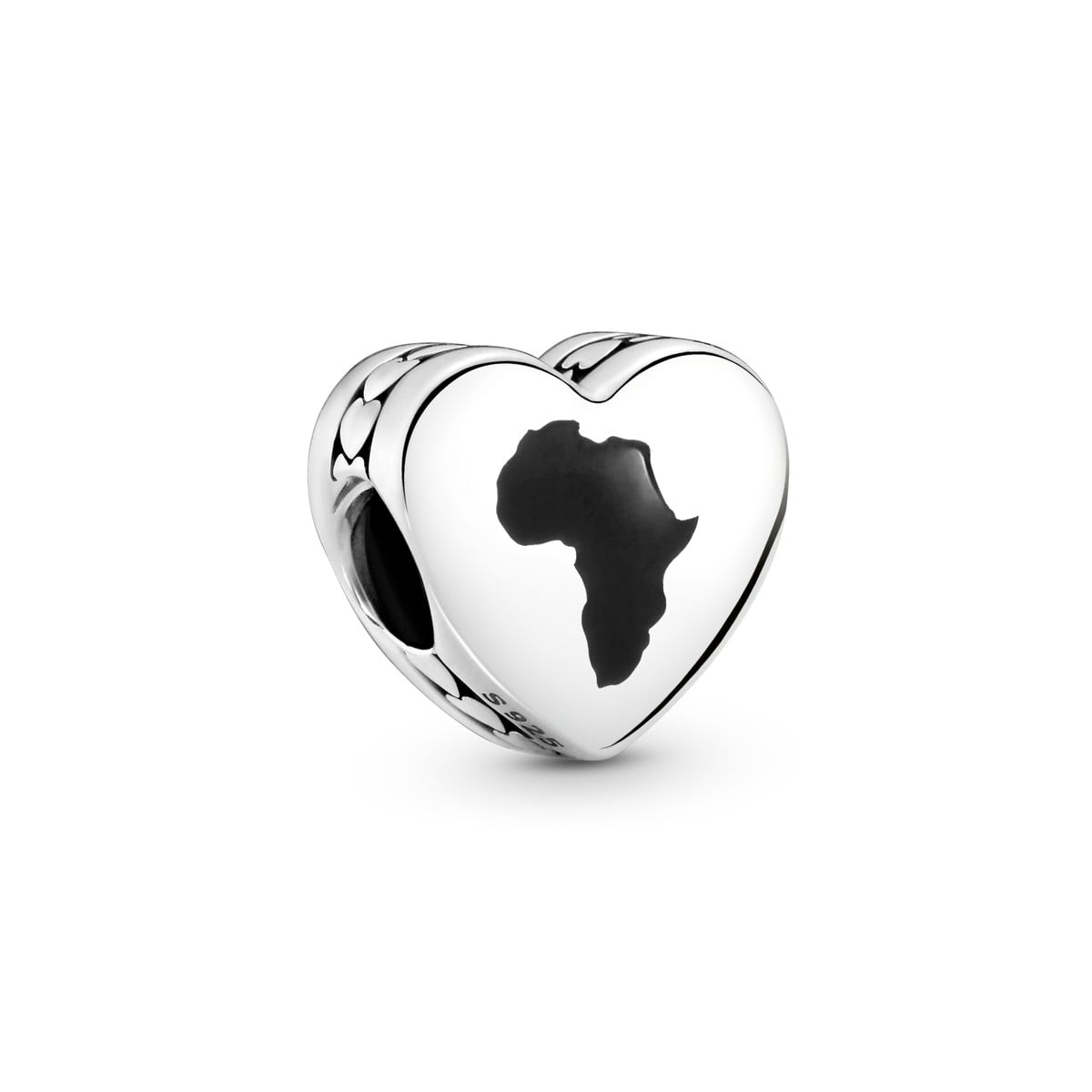 Africa Map Heart Charm