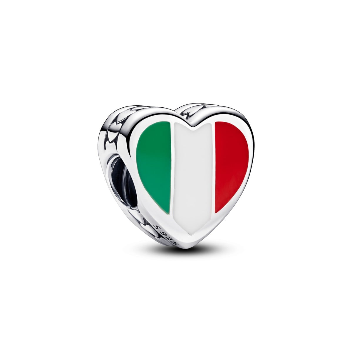 Italy Flag Heart Charm