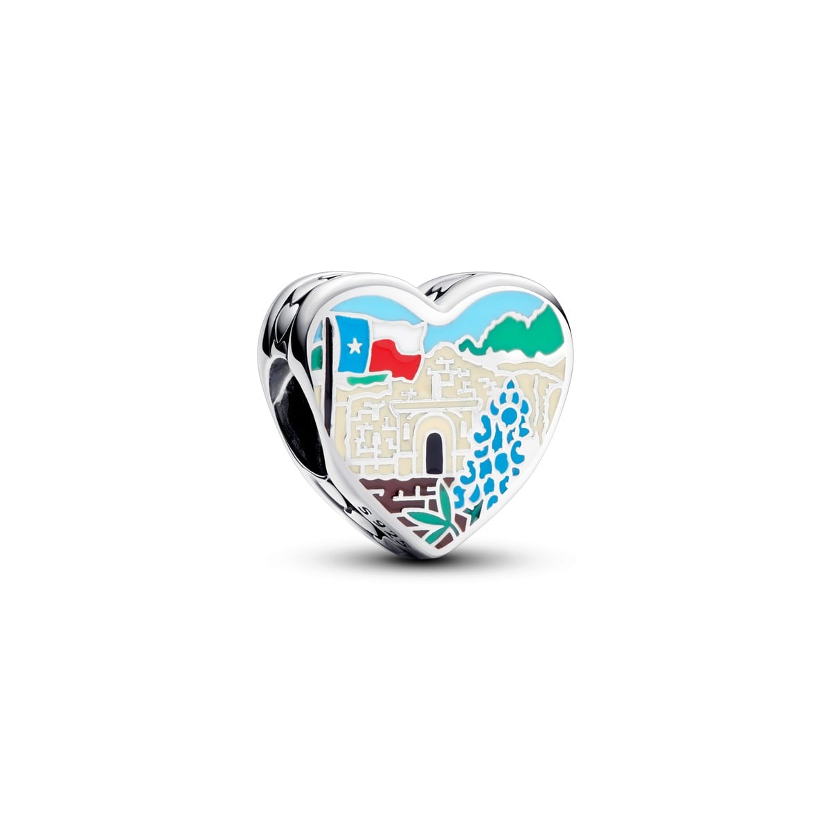 Texas Alamo Heart Charm