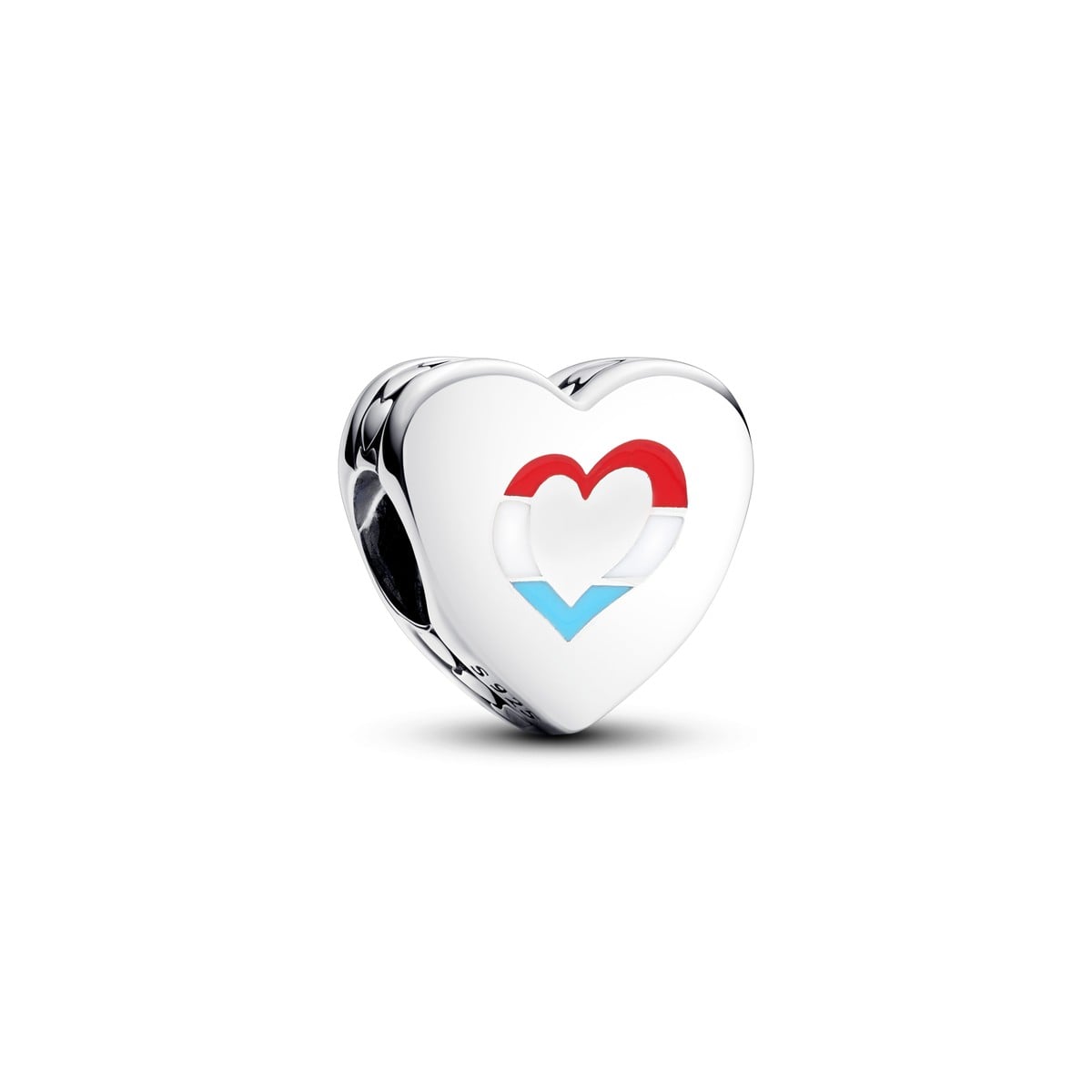 Luxembourg Flag Heart Charm