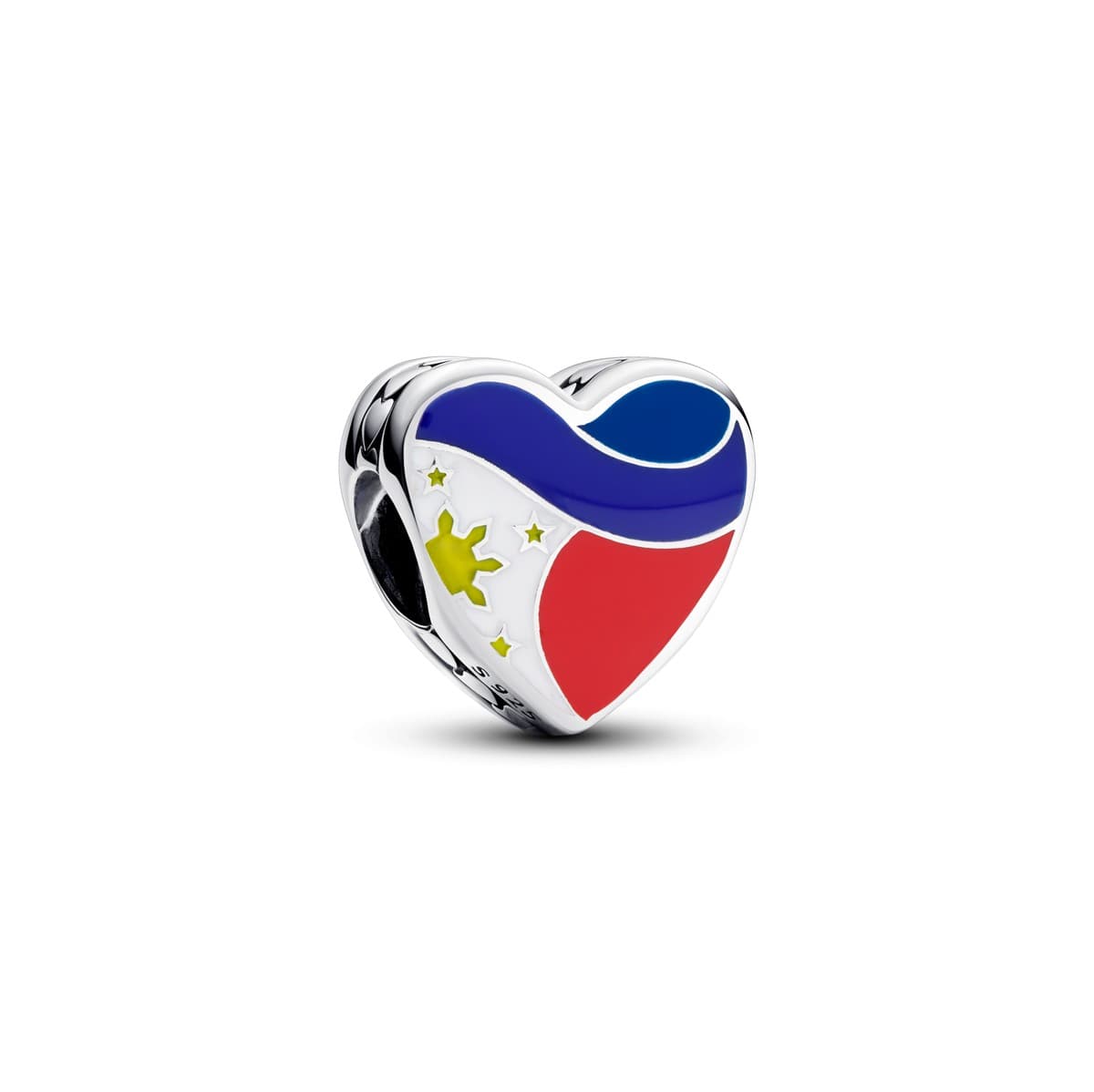 Pandora Philippines Flag Heart Charm 792015C00_E091 — Foto 1 von 1
