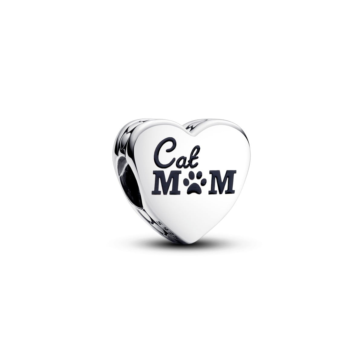 Engravable Cat Mom Heart Charm