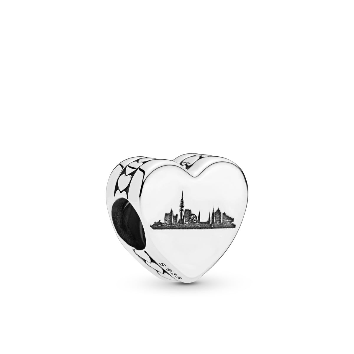 Hamburg Skyline Heart Charm