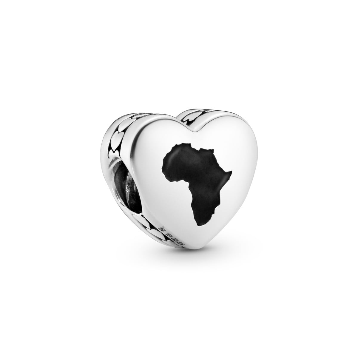 Africa Map Heart Charm