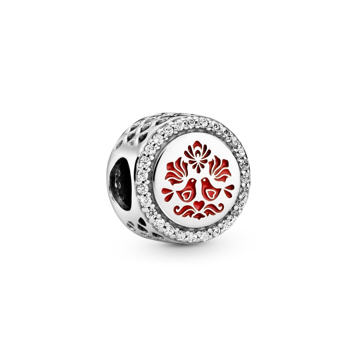 Red Folk Embroidery Charm