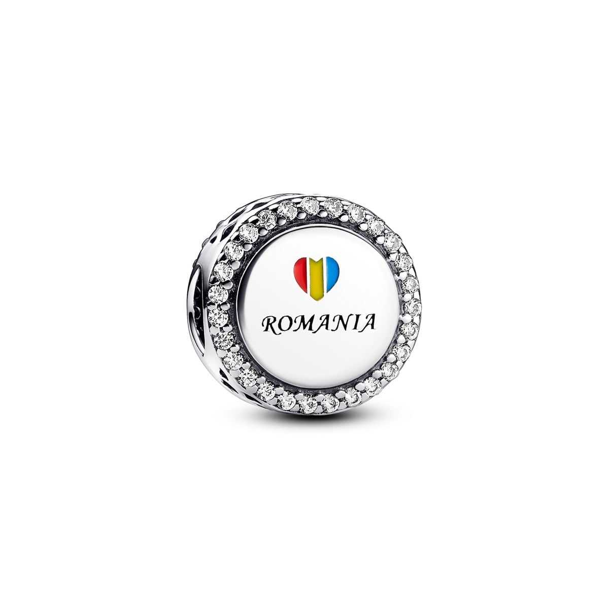 Romania Heart Charm