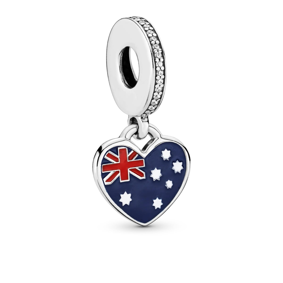 Australia Flag Heart Dangle Charm
