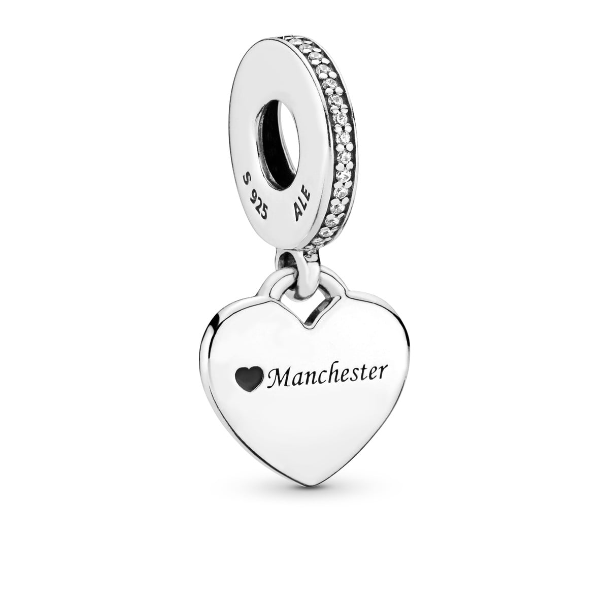 Manchester Bee Heart Dangle Charm