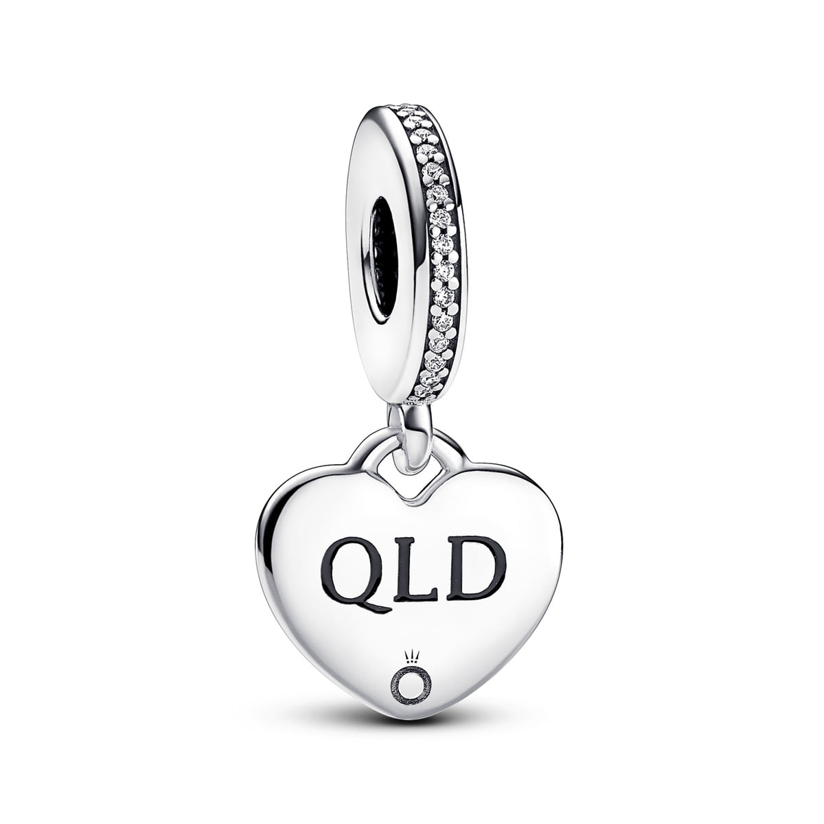 Queensland Engravable Heart Dangle Charm