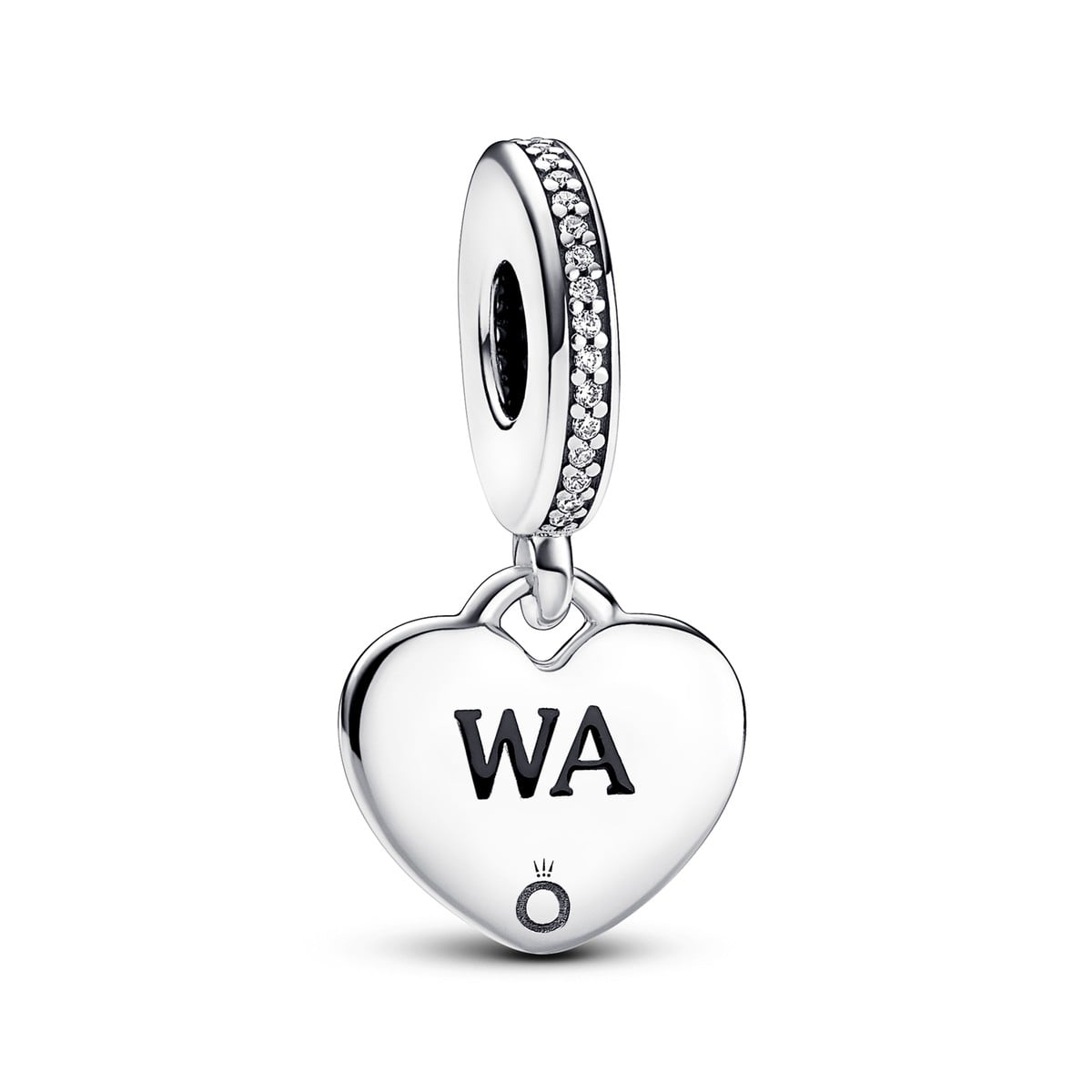 Western Australia Engravable Heart Dangle Charm