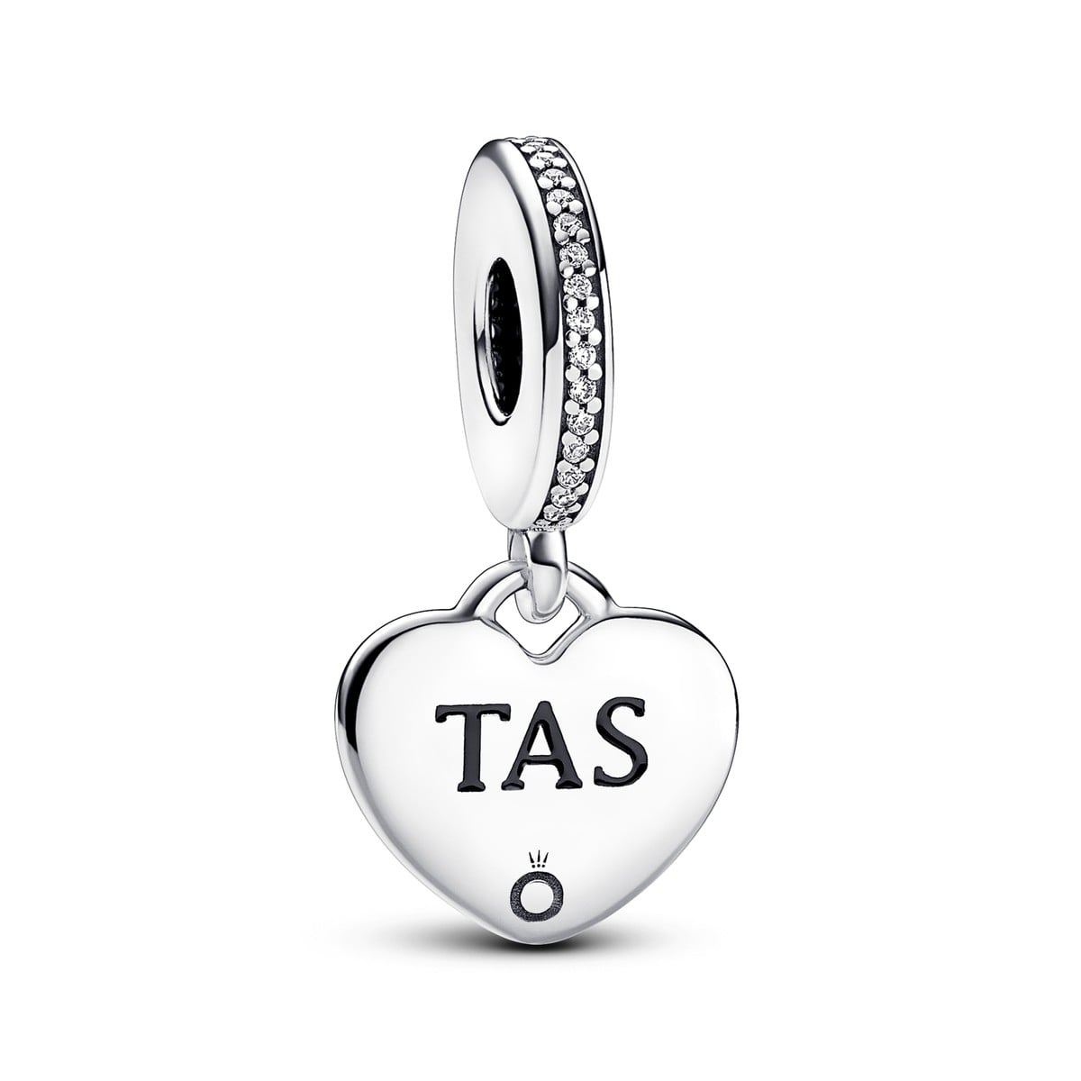 Tasmania Engravable Heart Dangle Charm