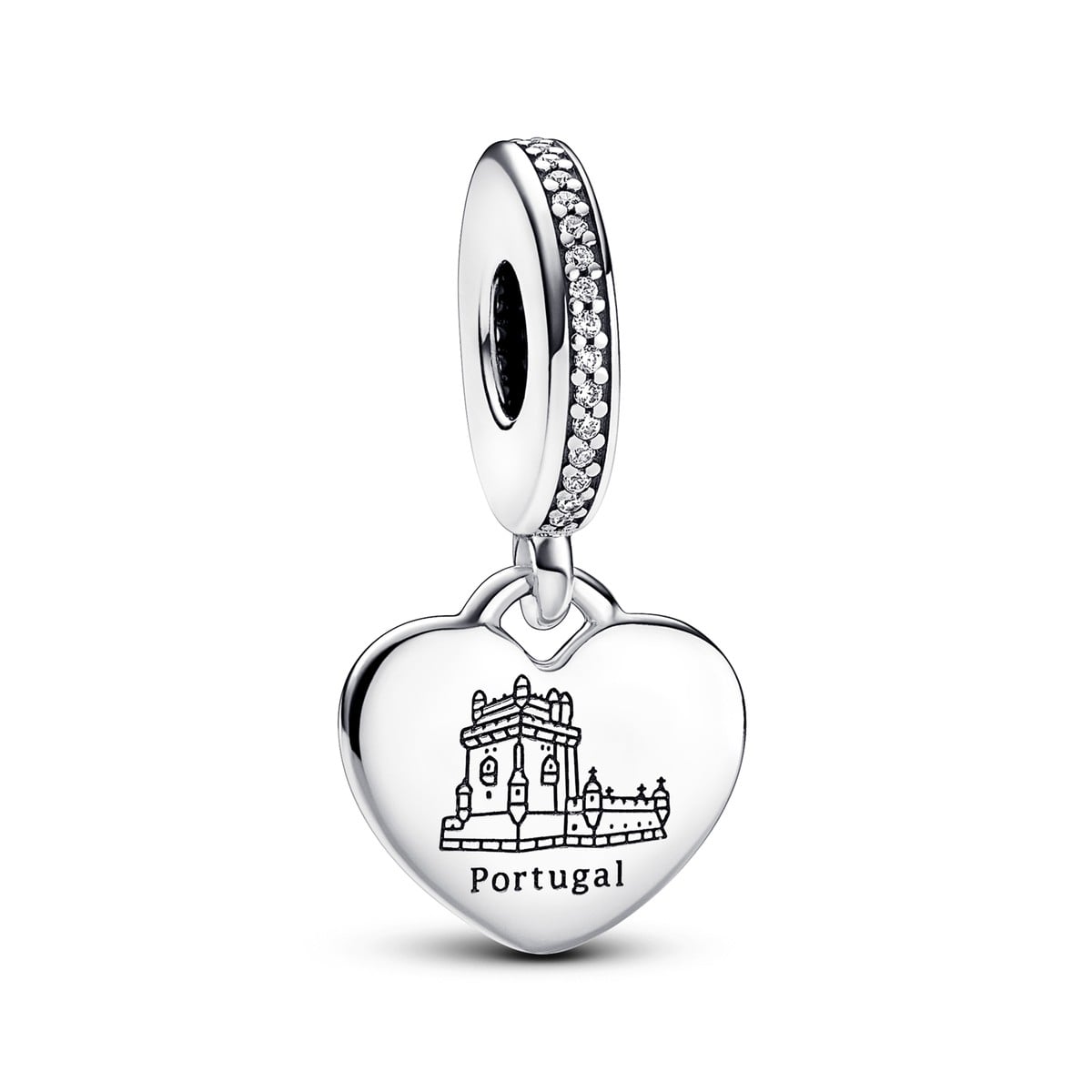 Belém Tower Heart Dangle Charm