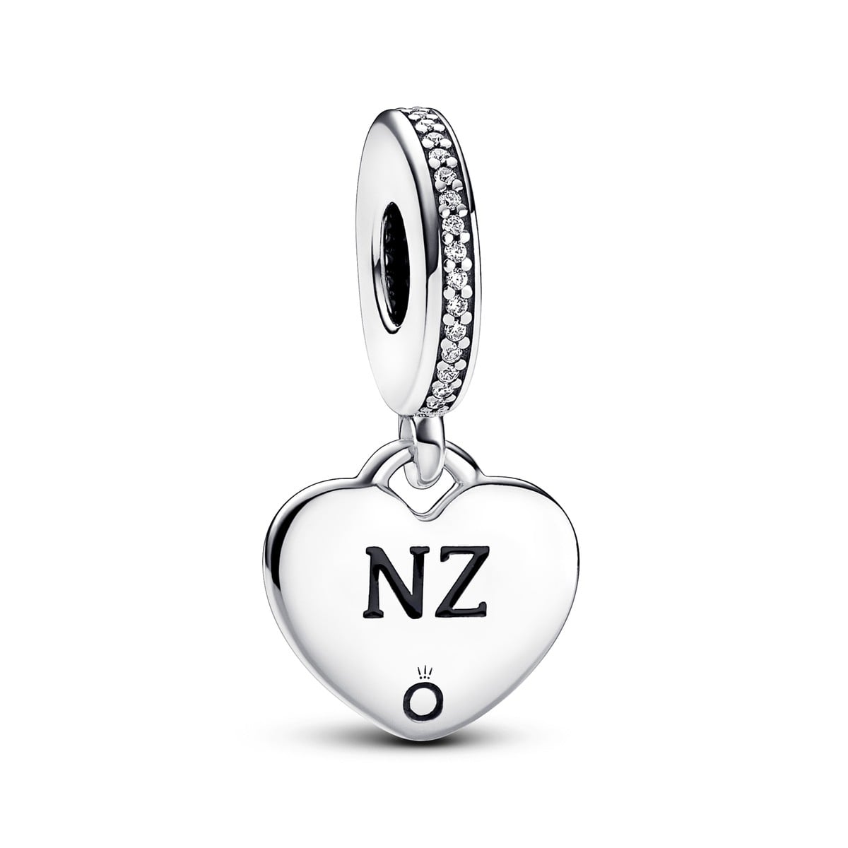 New Zealand Engravable Heart Dangle Charm