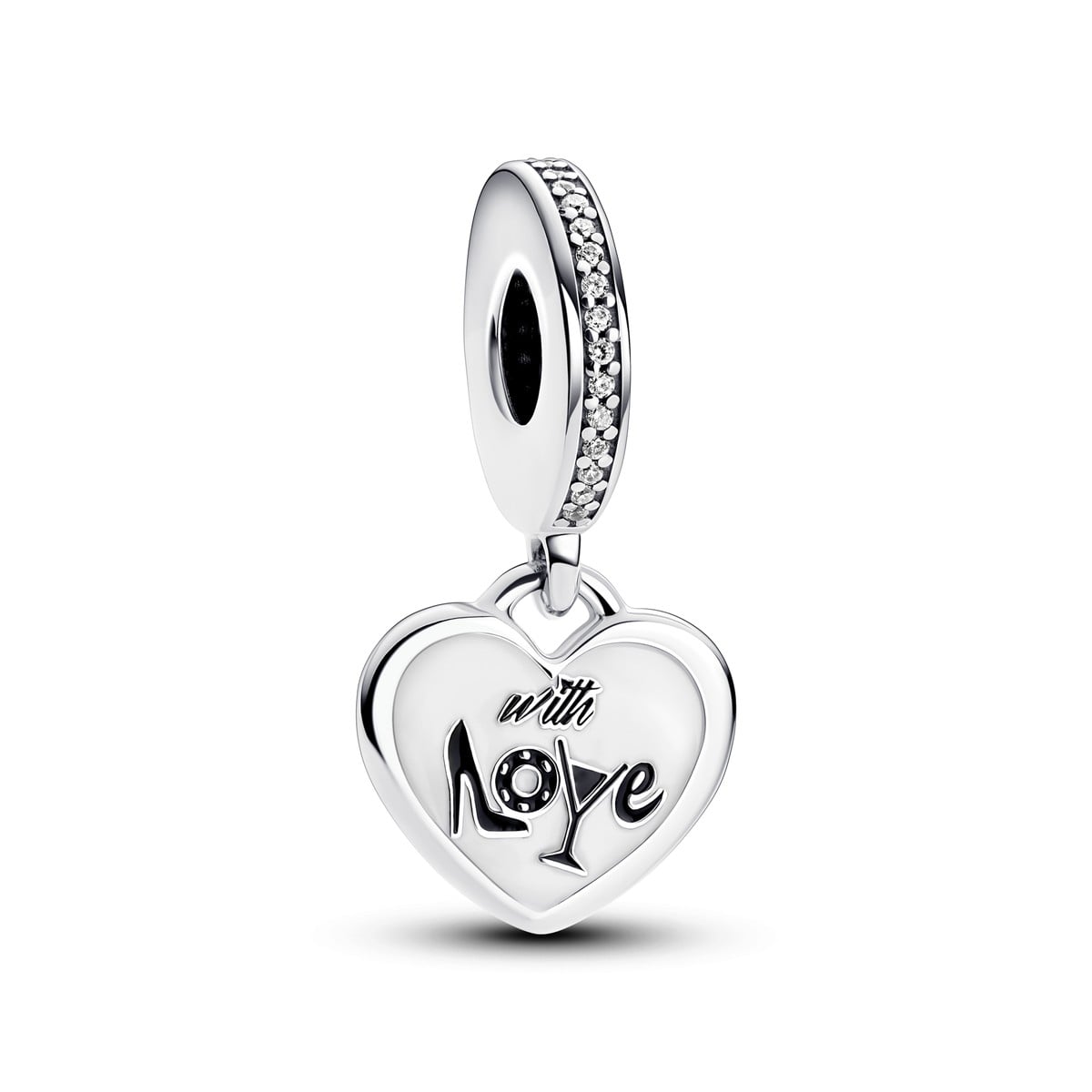 With Love Heart Dangle Charm