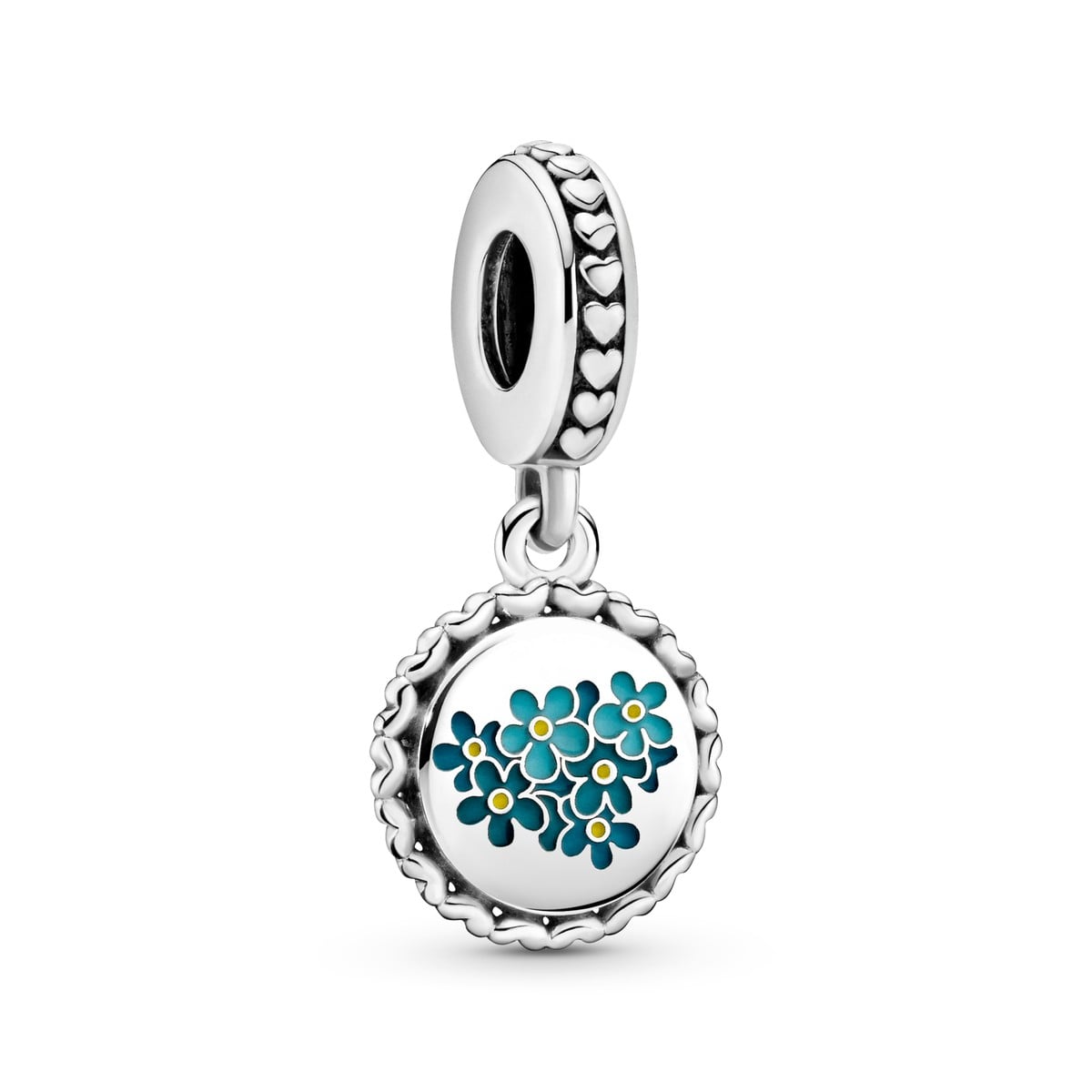 Blue Forget-Me-Not Flower Dangle Charm
