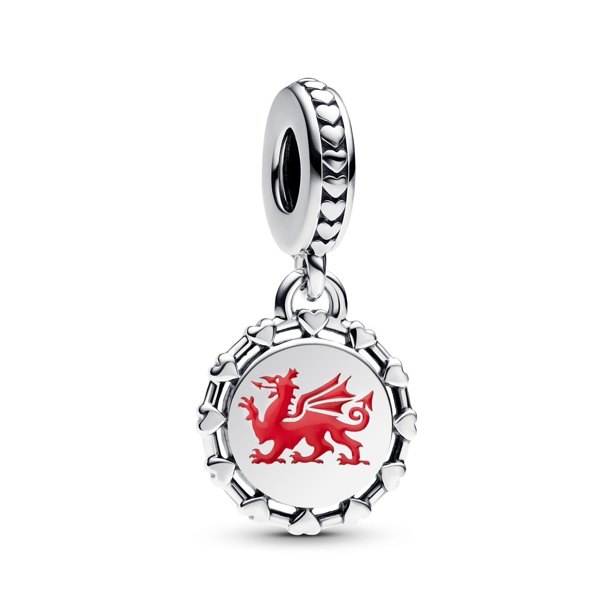 Engravable Welsh Red Dragon Dangle Charm