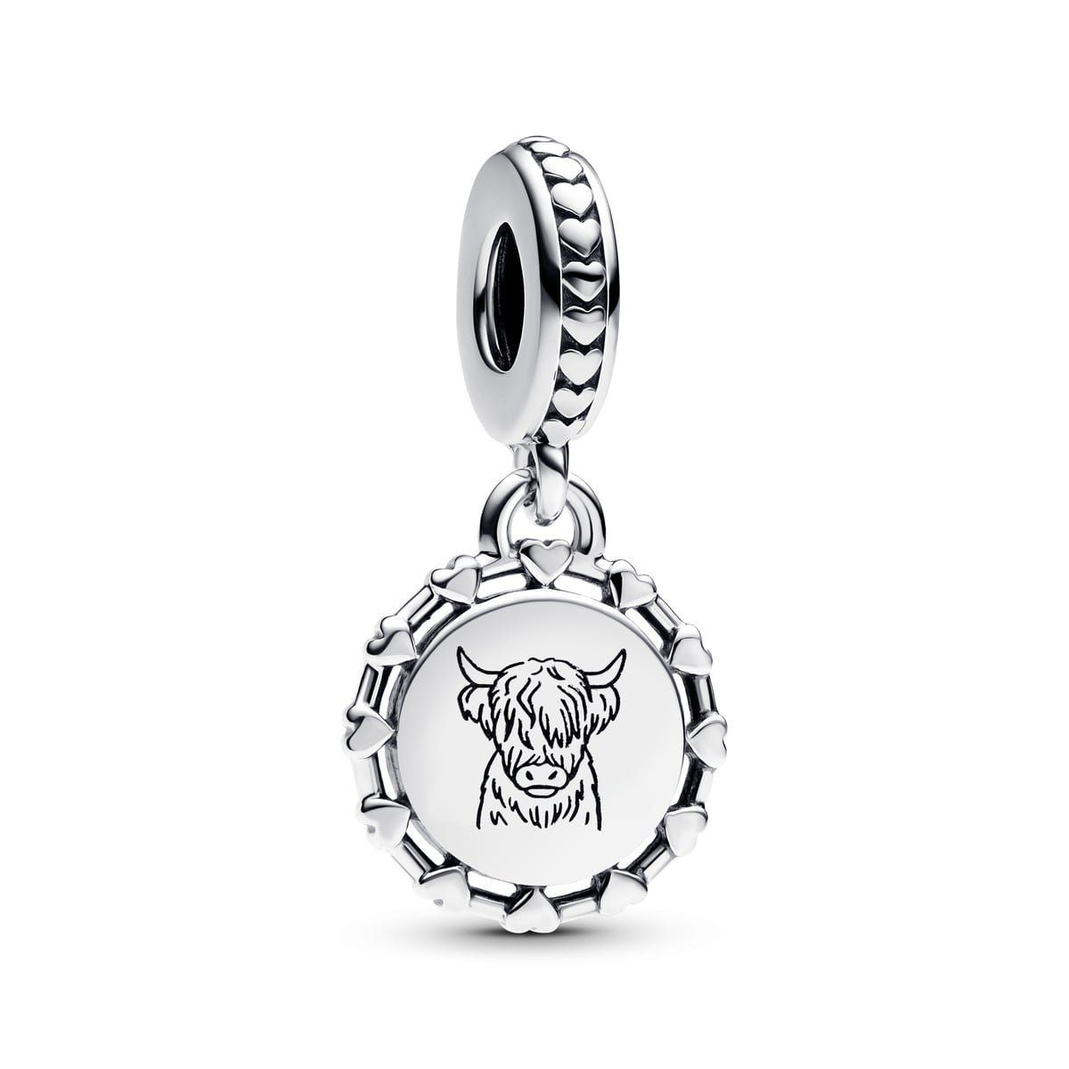 Engravable Scottish Cow Dangle Charm