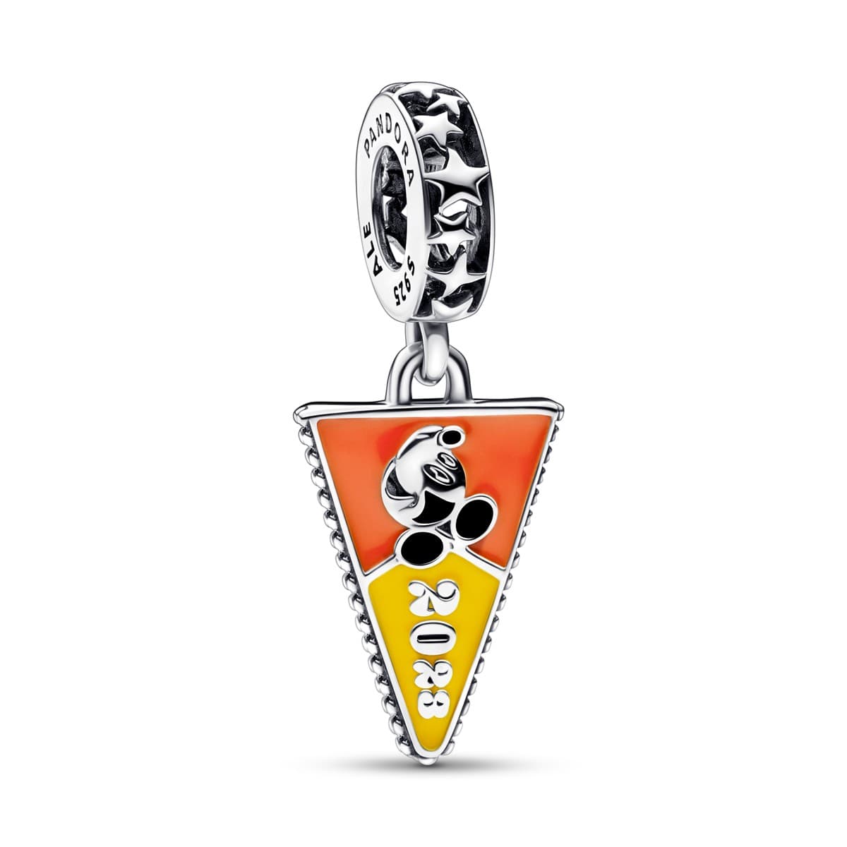 Pandora Disney Parks 2023 Mickey Mouse Pennant Dangle Charm 792325C01 792325 — Foto 1 von 1