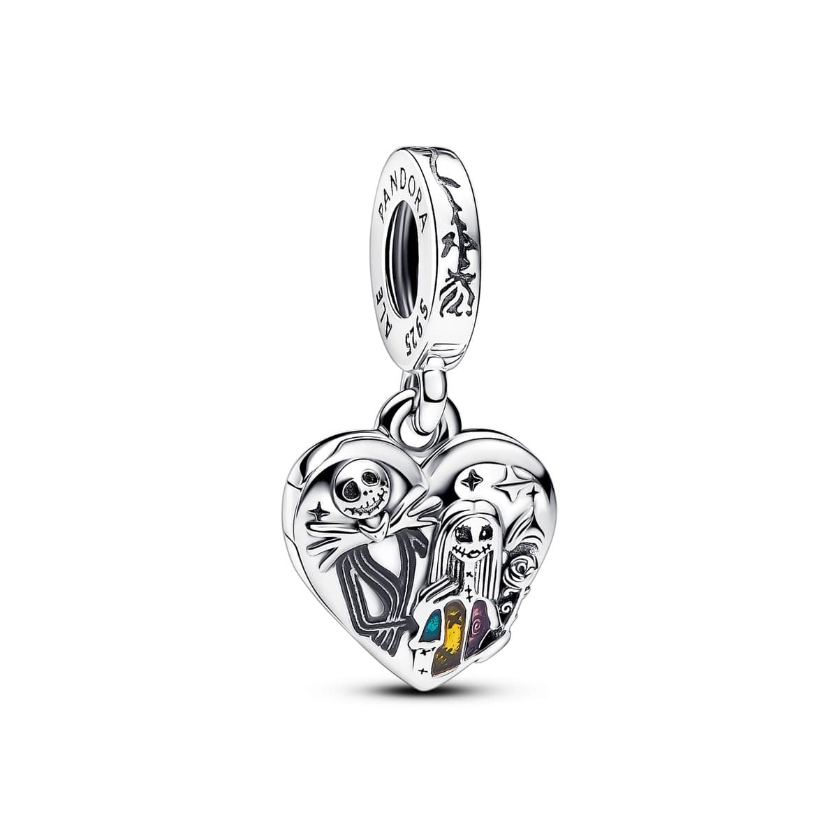 Pandora Disney The Nightmare Before Christmas Heart Dangle Charm 793248C01 793248 — Foto 1 von 1
