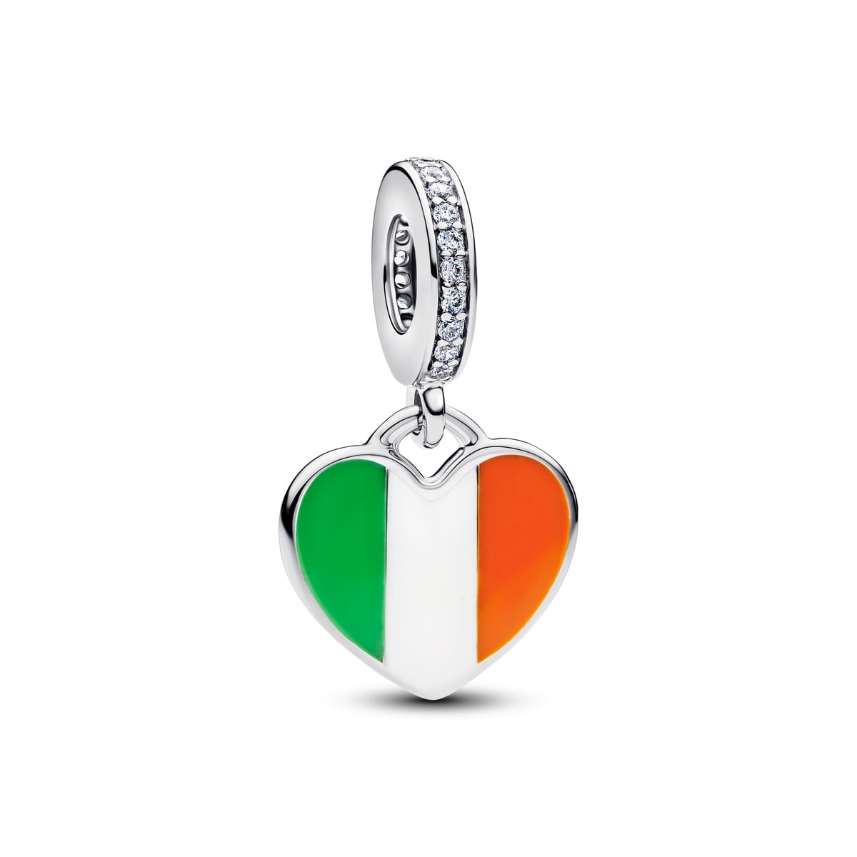 Ireland Flag Heart Dangle Charm