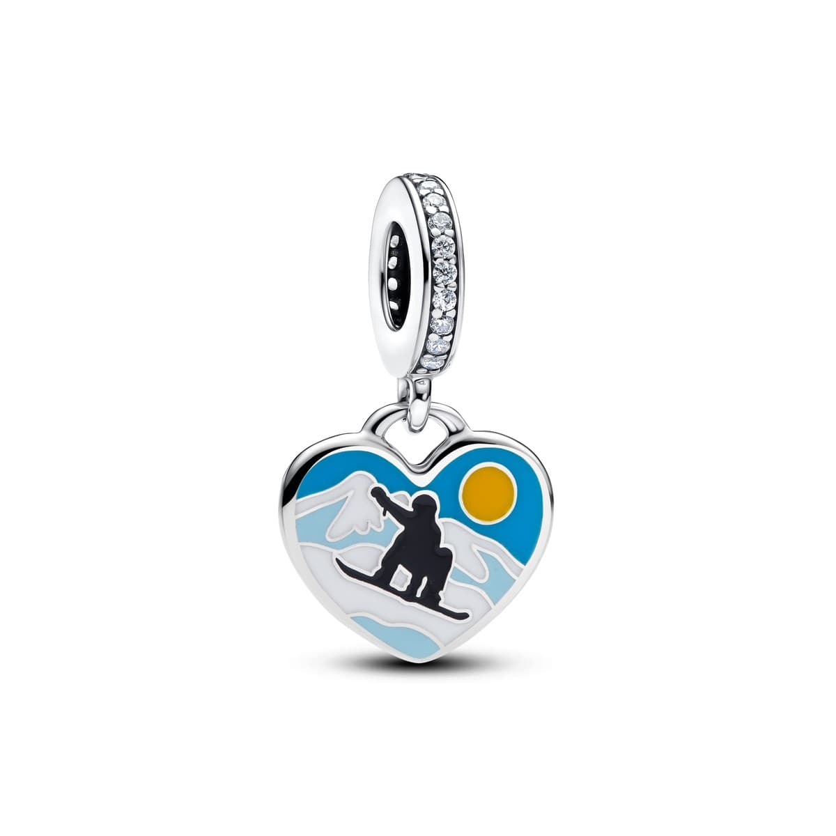 Pandora Snowboarder Heart Dangle Charm 793926C01_E018 — Foto 1 von 1