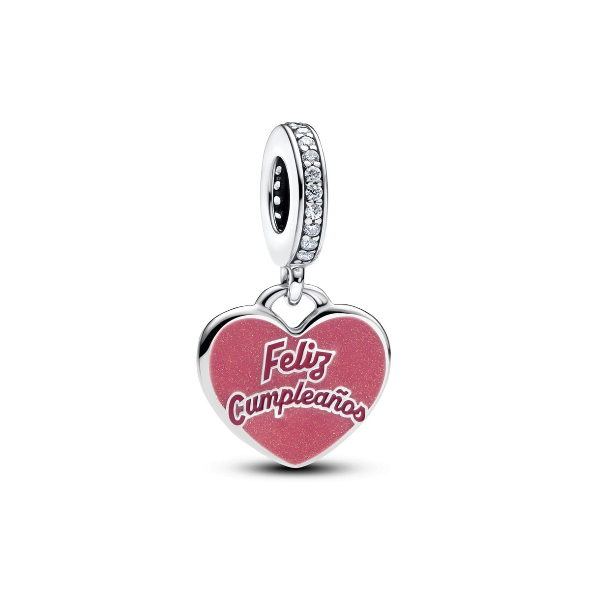 Feliz Cumpleanos Heart Dangle Charm