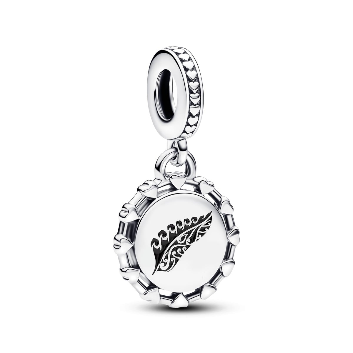 Silver Fern Dangle Charm
