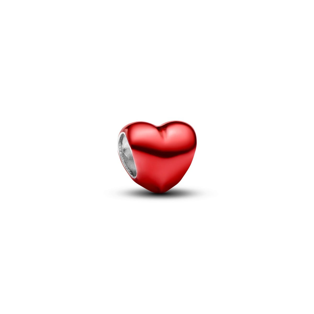 Metallic Red Heart Mini Charm