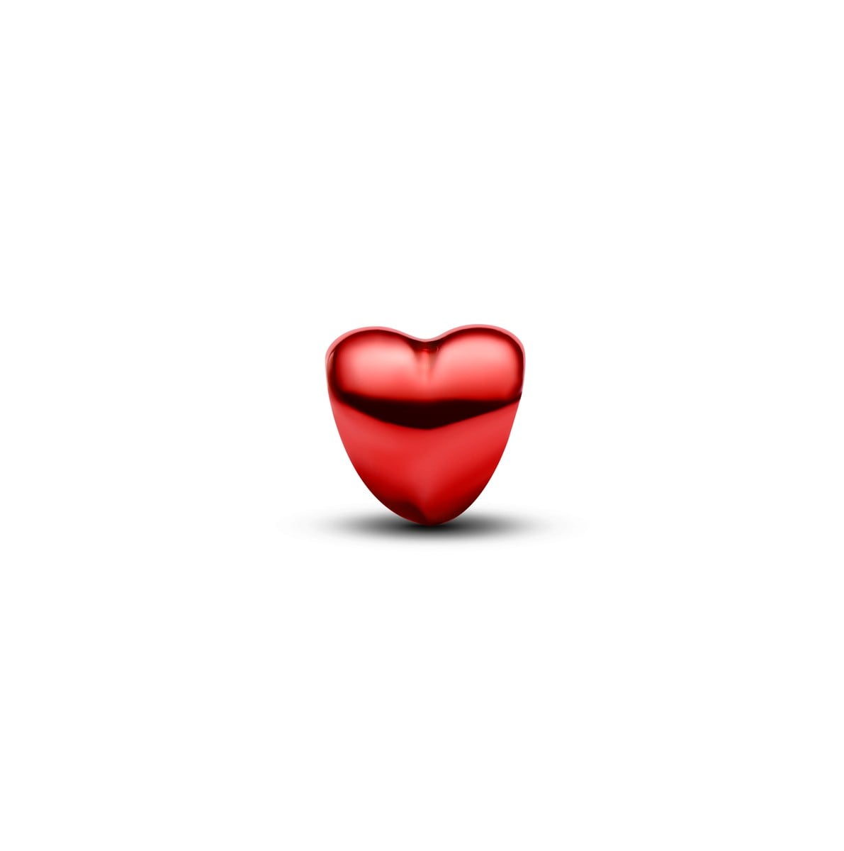 Metallic Red Heart Mini Charm