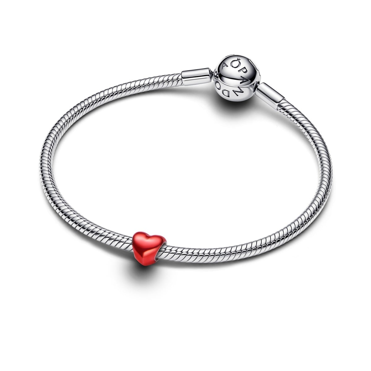 Metallic Red Heart Mini Charm