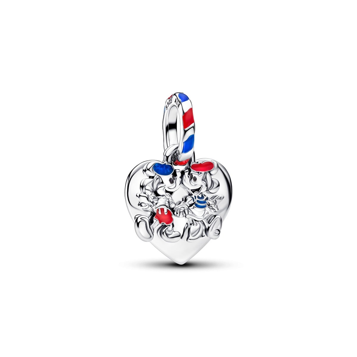 Disney Mickey & Minnie Mouse Heart Dangle Charm