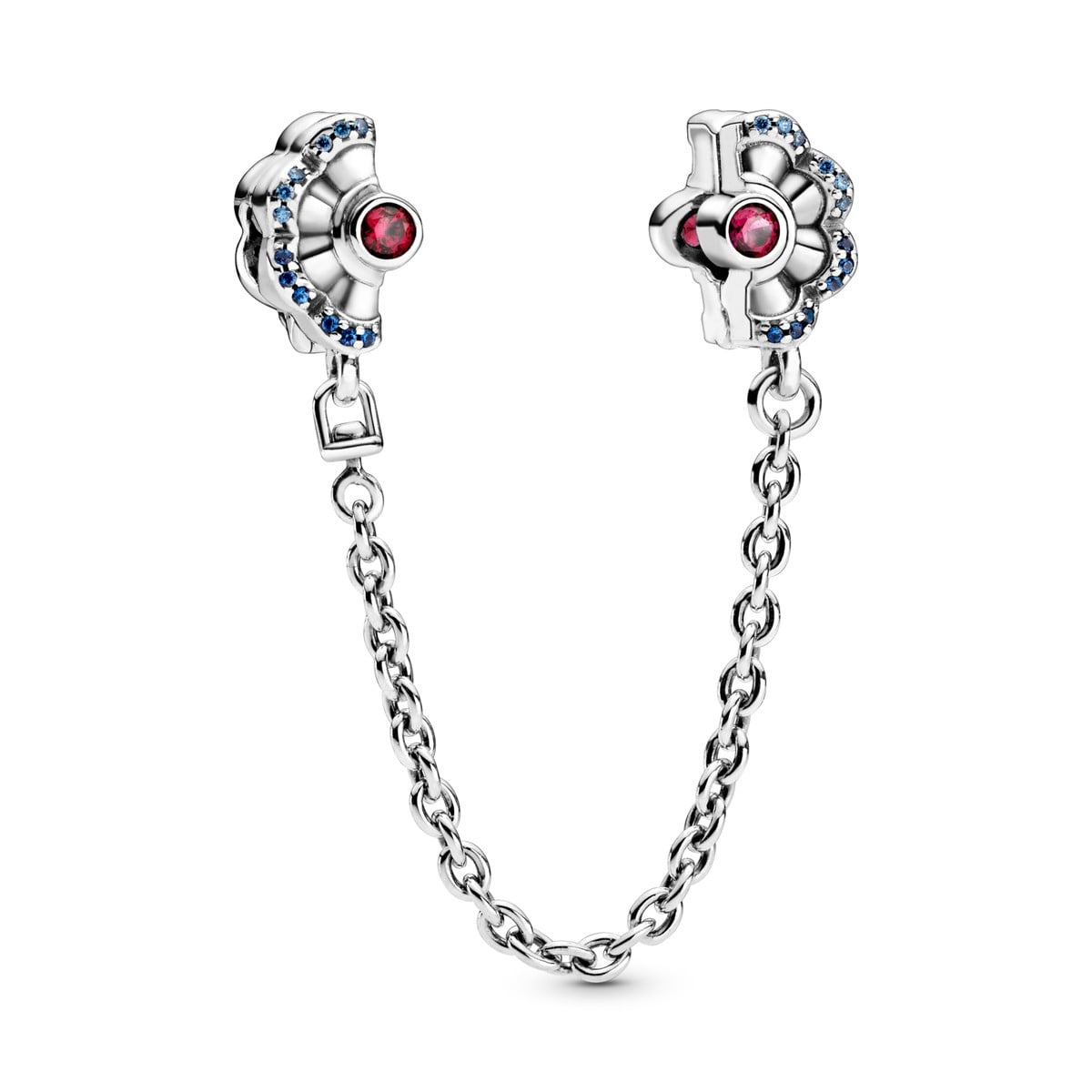 Blue & Pink Fan Safety Chain Clip