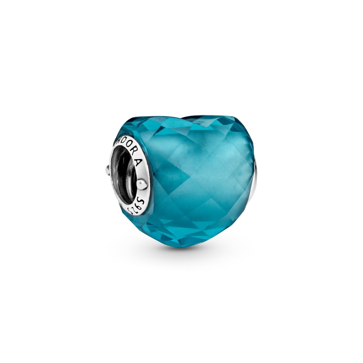 Teal Shape of Love Heart Charm